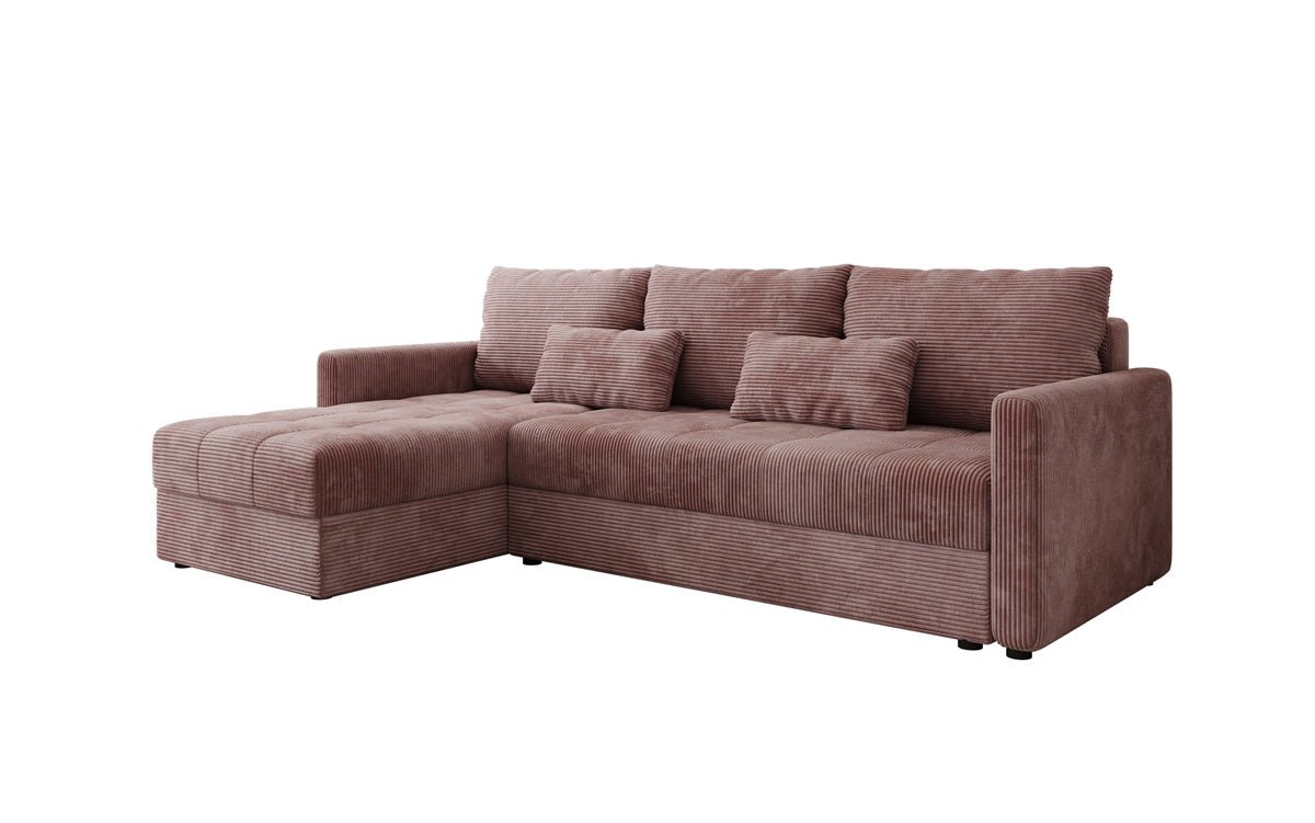 Designersofas Roma aus Cord mat Schloof- a Klappfunktioun
