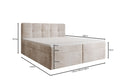 Boxspringbett Cozy II a Cord mat Stauraum