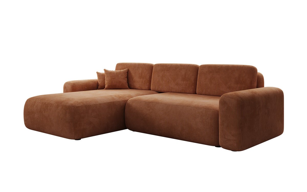 Designer Sofa Lola mit Schlaf- und Klappfunktion in Cord