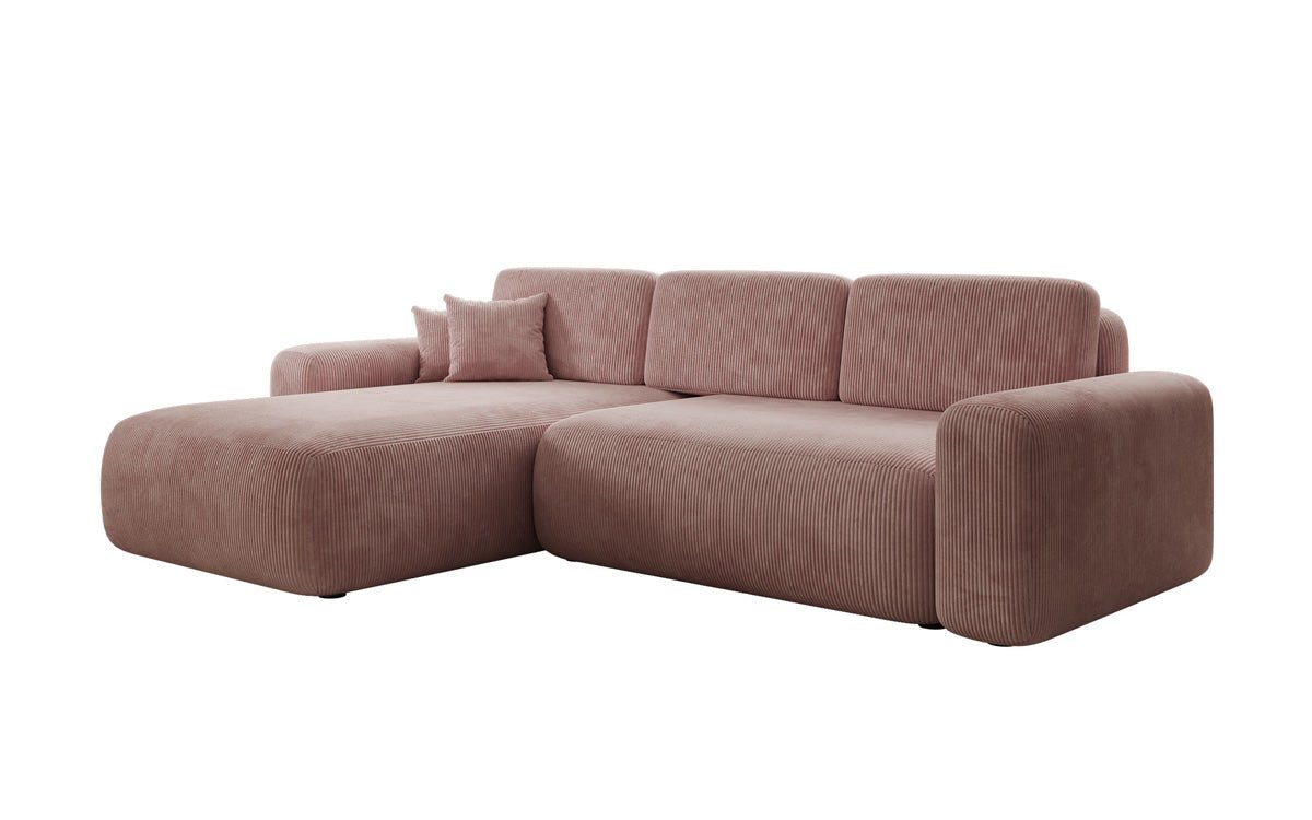 Designer Sofa Lola mit Schlaf- und Klappfunktion in Cord