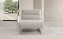Torino Designer Armless Sofa Chair in Bouclé
