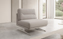 Torino Designer Armless Sofa Chair in Bouclé