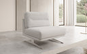 Torino Designer Armless Sofa Chair in Bouclé