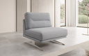 Torino Designer Armless Sofa Chair in Bouclé