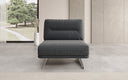 Torino Designer Armless Sofa Chair in Bouclé