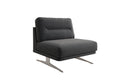Torino Designer Armless Sofa Chair in Bouclé
