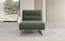 Torino Designer Armless Sofa Chair in Bouclé
