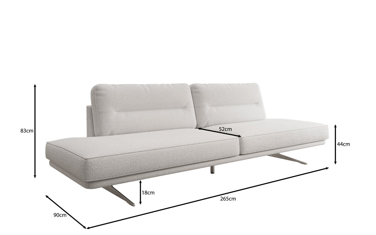 Canapé design Torino 3 places Open en Bouclé