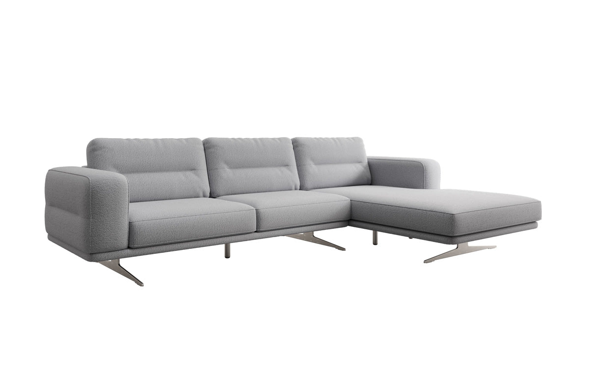 Canapé d’angle design Torino en Bouclé
