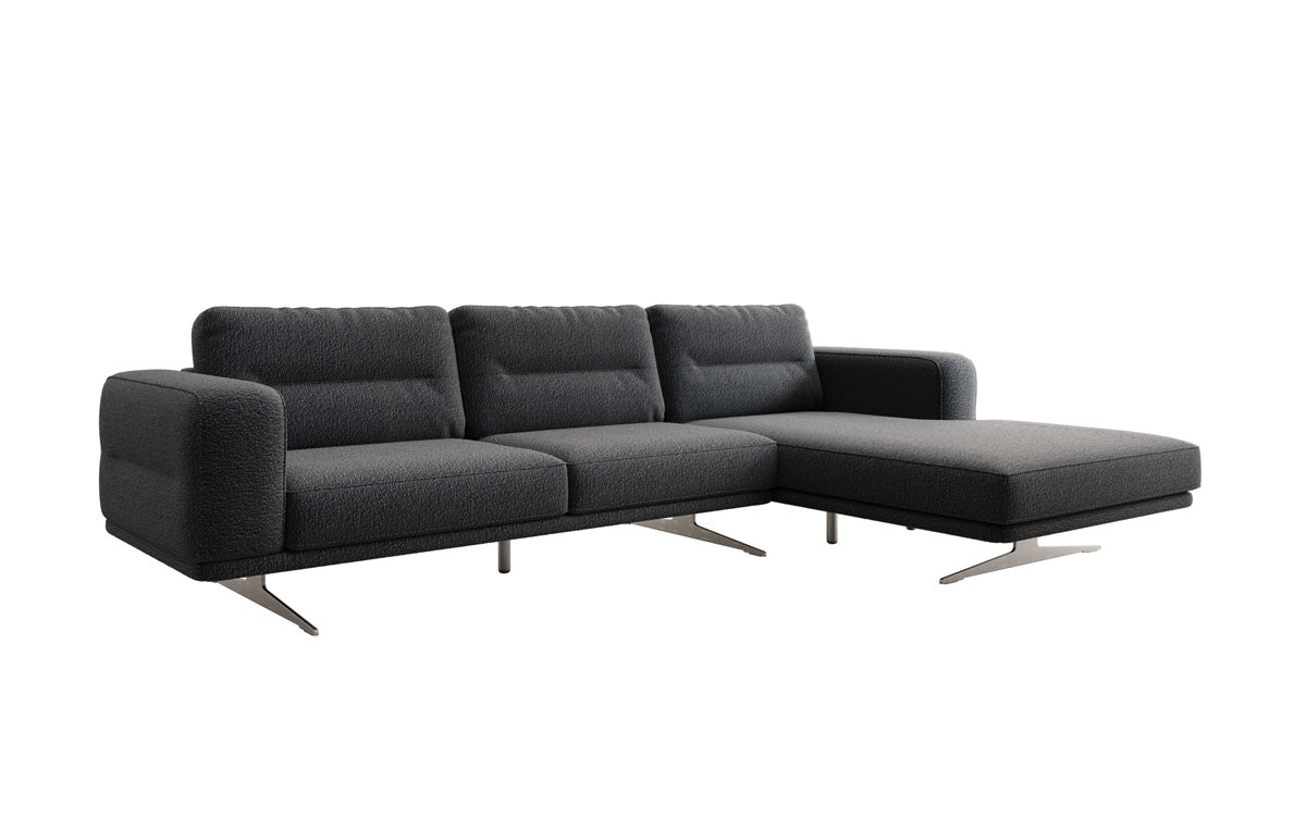 Canapé d’angle design Torino en Bouclé