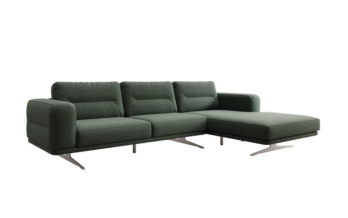 Canapé d’angle design Torino en Bouclé