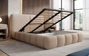 Designer-Polsterbett Lolita a Bouclé mat Stauraum