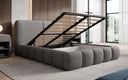 Designer-Polsterbett Lolita a Bouclé mat Stauraum
