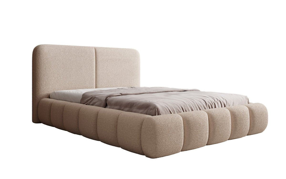 Designer-Polsterbett Lolita a Bouclé mat Stauraum