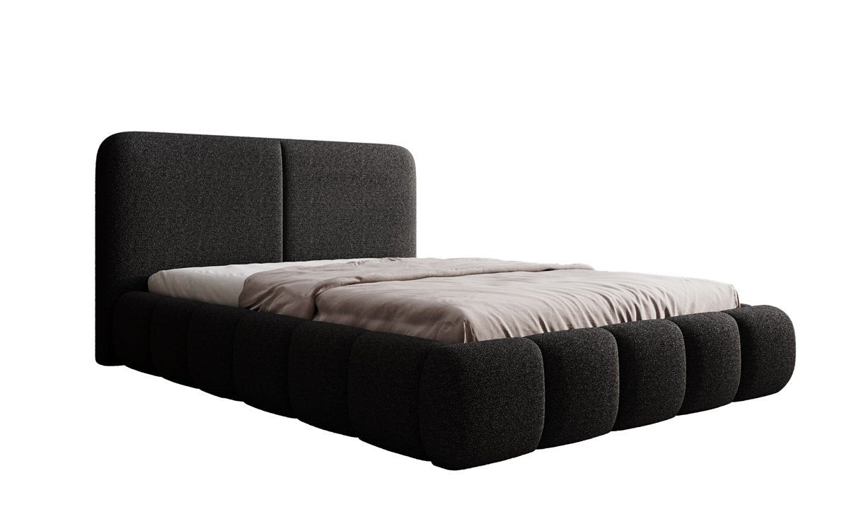 Designer-Polsterbett Lolita a Bouclé mat Stauraum