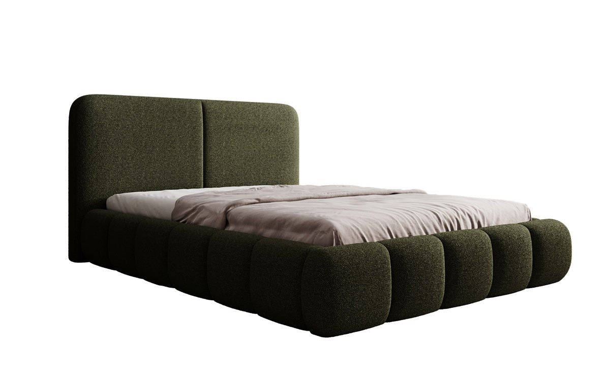 Designer-Polsterbett Lolita a Bouclé mat Stauraum