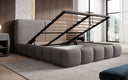 Designer-Polsterbett Lolita a Bouclé mat Stauraum