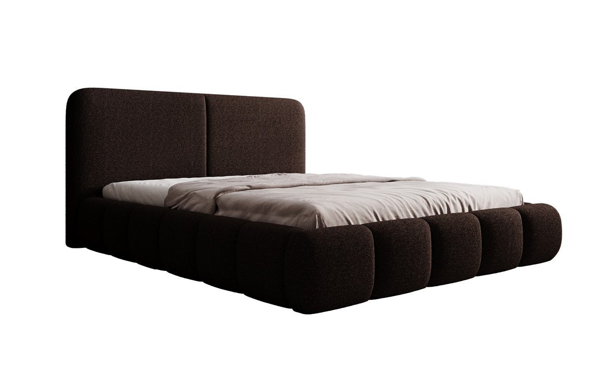 Designer-Polsterbett Lolita a Bouclé mat Stauraum