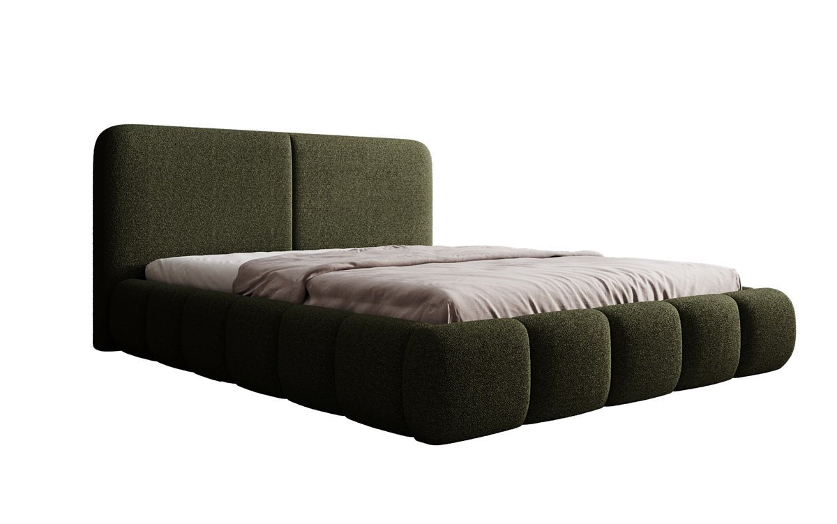 Designer-Polsterbett Lolita a Bouclé mat Stauraum