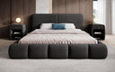 Designer-Polsterbett Lolita a Bouclé mat Stauraum