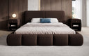 Designer-Polsterbett Lolita a Bouclé mat Stauraum