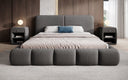 Designer-Polsterbett Lolita a Bouclé mat Stauraum