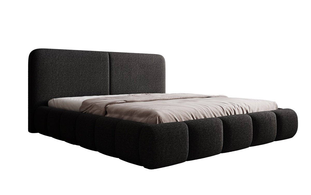 Designer-Polsterbett Lolita a Bouclé mat Stauraum