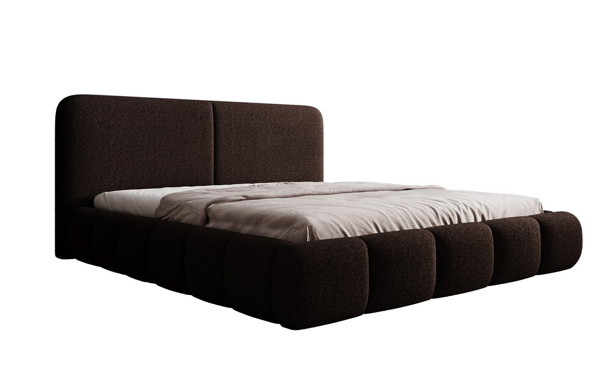 Designer-Polsterbett Lolita a Bouclé mat Stauraum