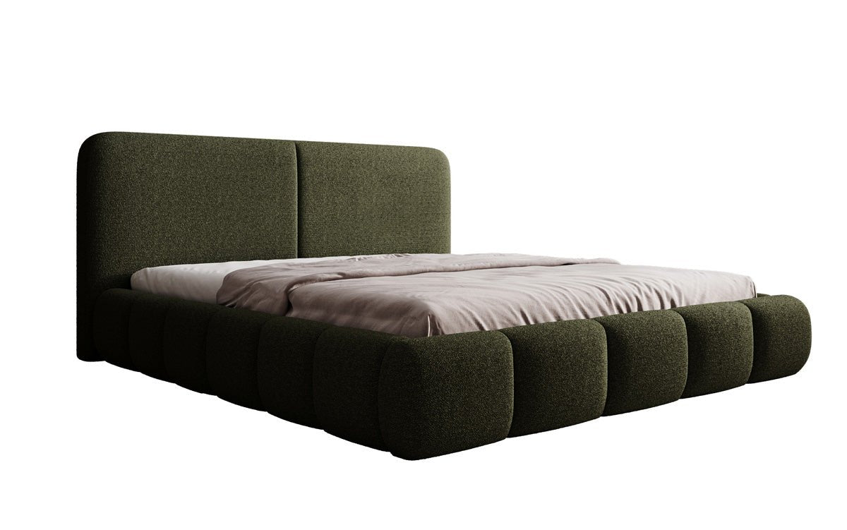 Designer-Polsterbett Lolita a Bouclé mat Stauraum