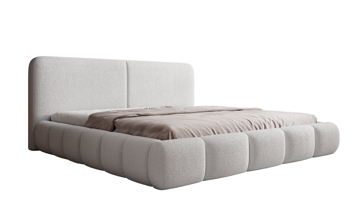 Designer-Polsterbett Lolita a Bouclé mat Stauraum