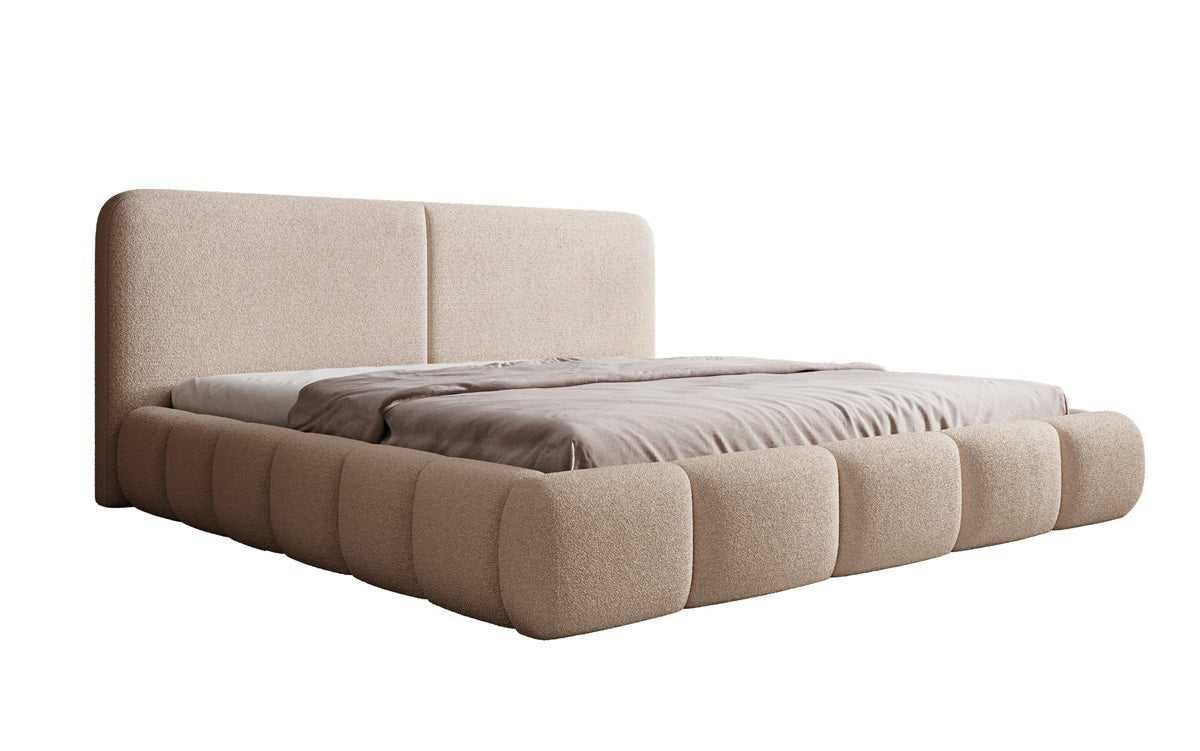 Designer-Polsterbett Lolita a Bouclé mat Stauraum