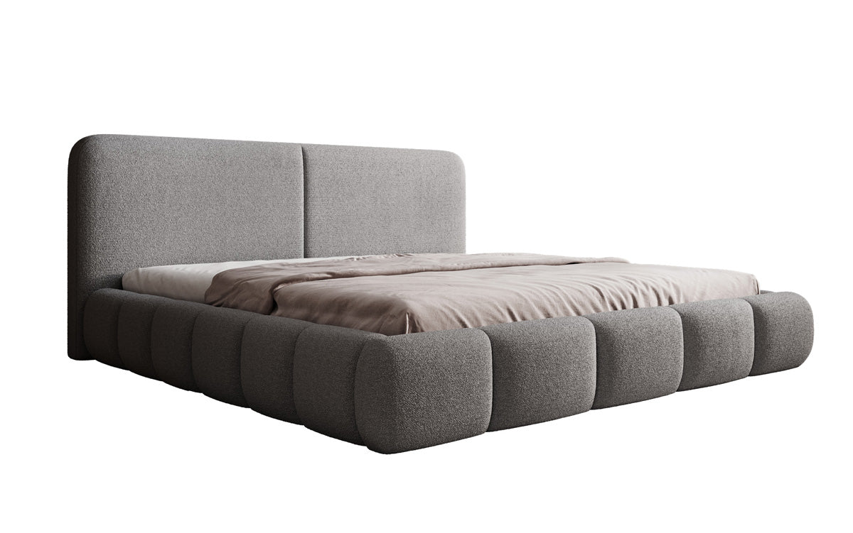 Designer-Polsterbett Lolita a Bouclé mat Stauraum