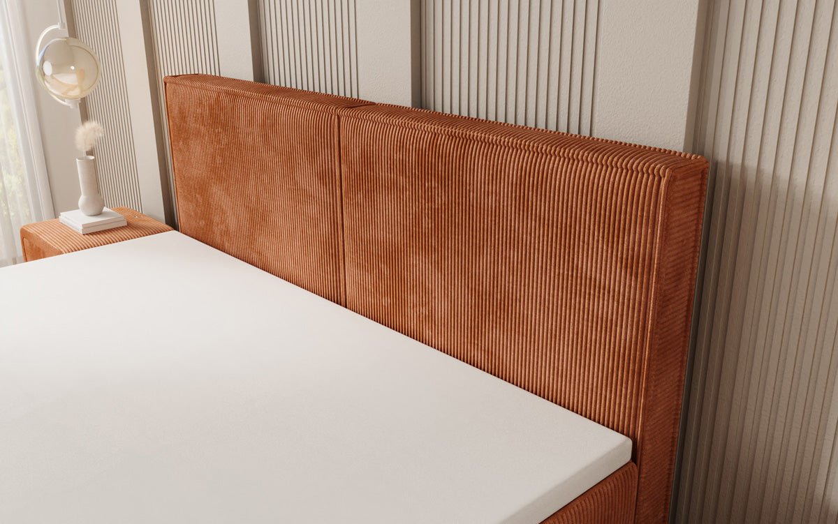 Boxspringbett Elara mit Schwebeoptik in Cord