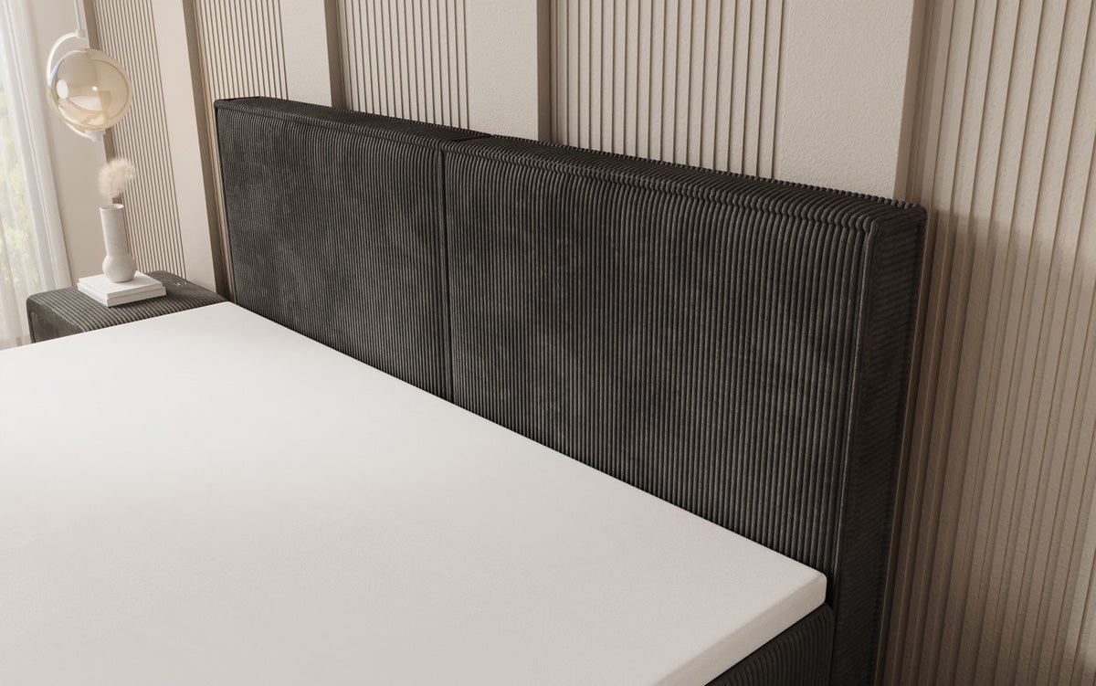 Boxspringbett Elara mit Schwebeoptik in Cord