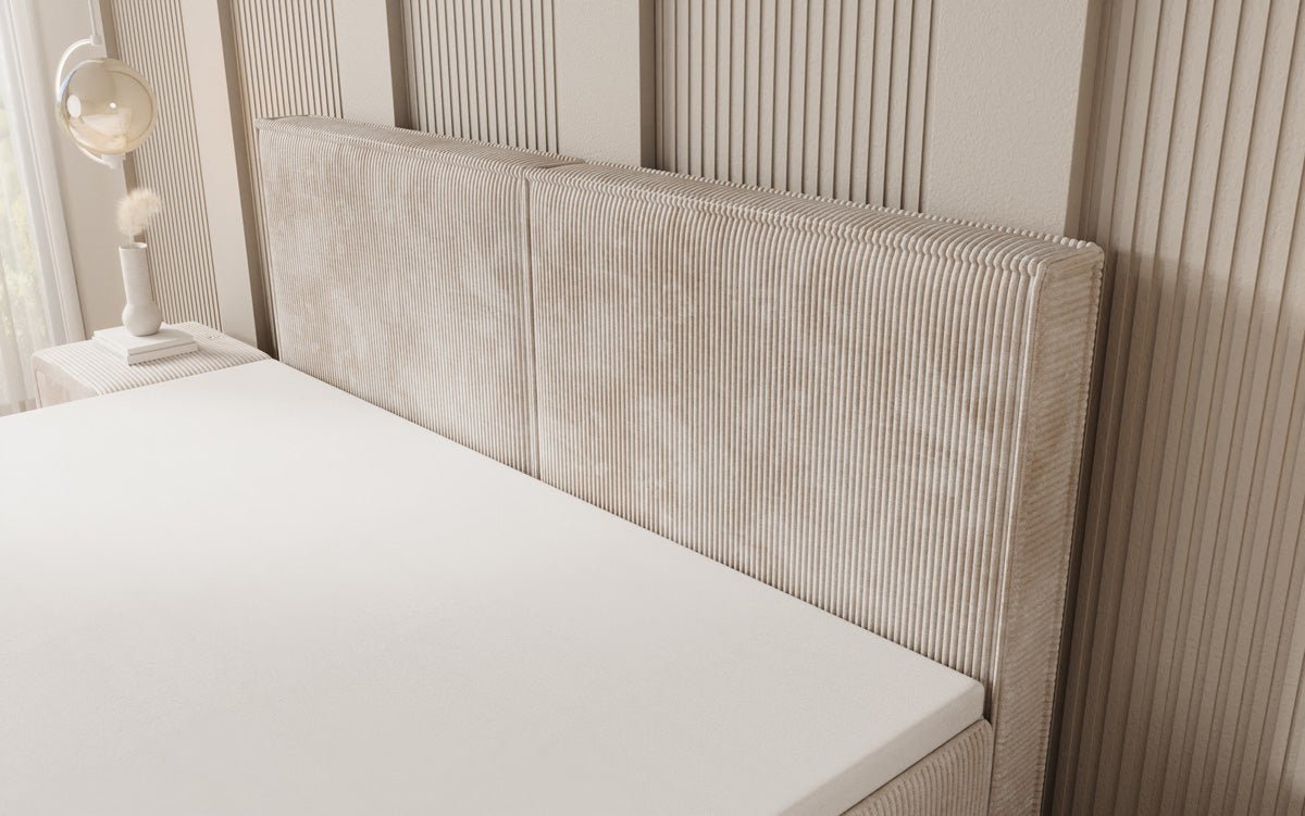 Boxspringbett Elara mit Schwebeoptik in Cord