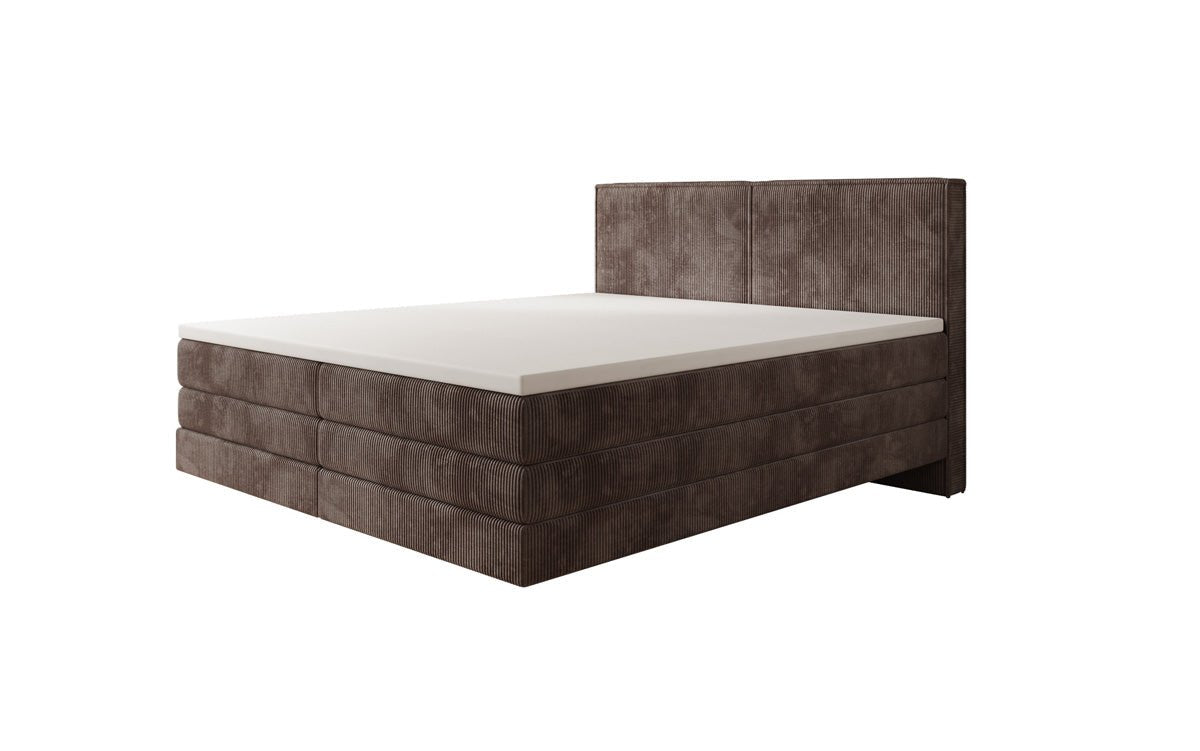 Boxspringbett Elara mit Schwebeoptik in Cord