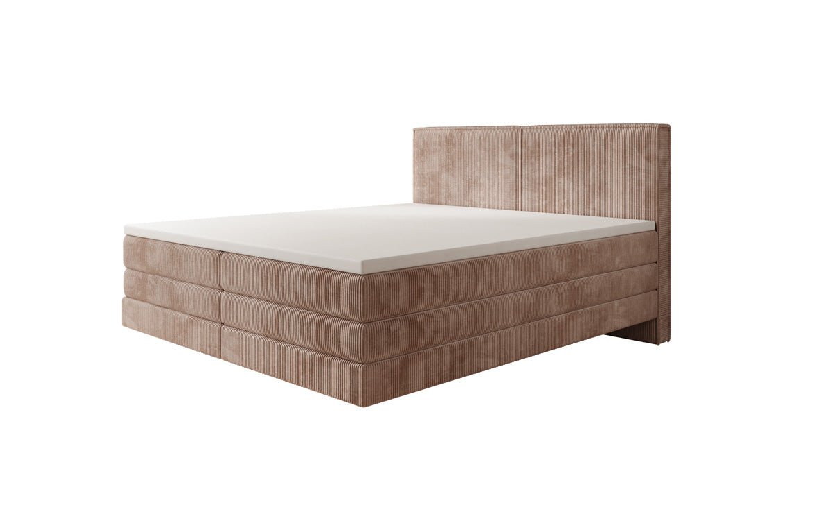 Boxspringbett Elara mit Schwebeoptik in Cord