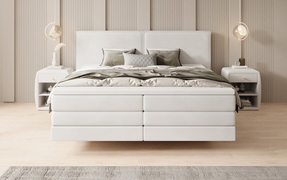 Ophelia Box Spring Bed with Floating Effect in Velvet