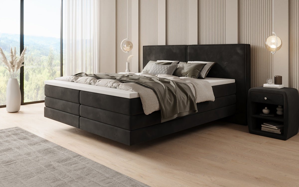 Ophelia Box Spring Bed with Floating Effect in Velvet