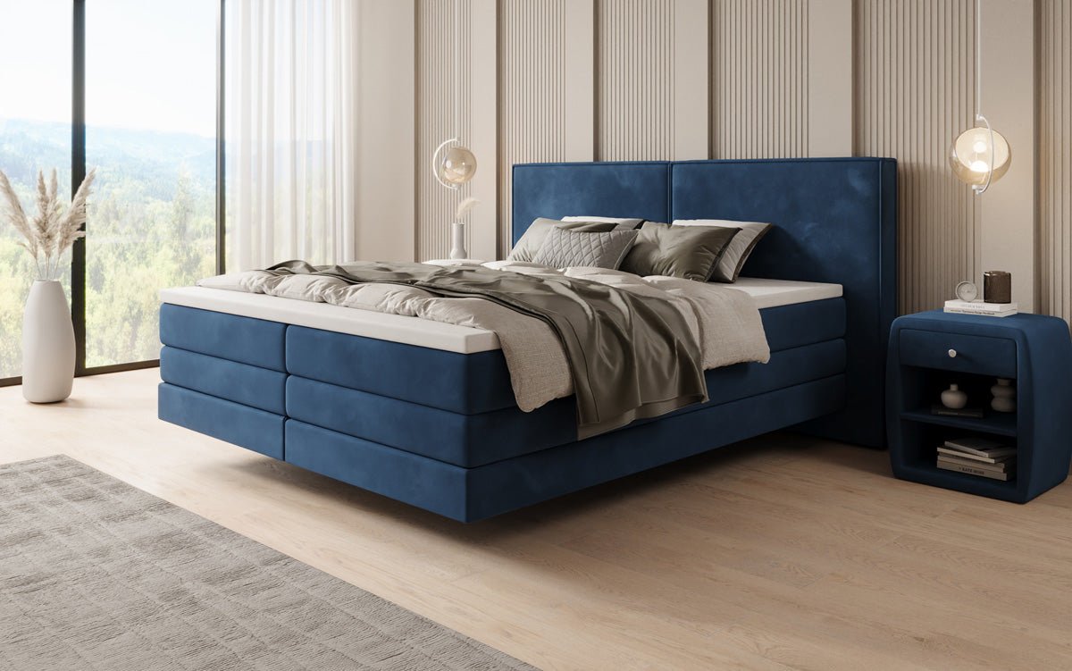Ophelia Box Spring Bed with Floating Effect in Velvet