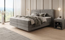 Lit boxspring Ophelia à effet flottant en Velours