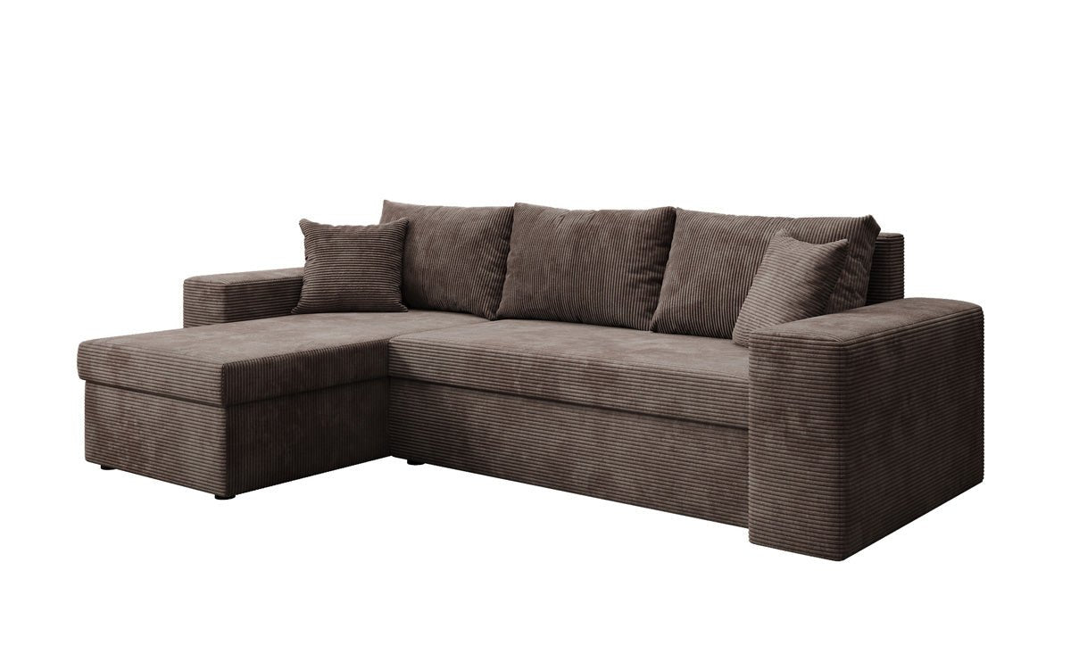 Canapé designer Denver Côtelé avec fonction couchage et rabattable