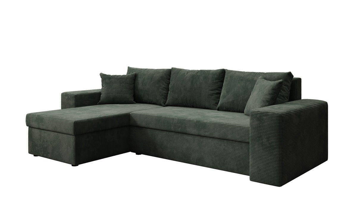 Canapé designer Denver Côtelé avec fonction couchage et rabattable