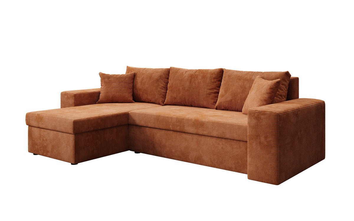 Canapé designer Denver Côtelé avec fonction couchage et rabattable