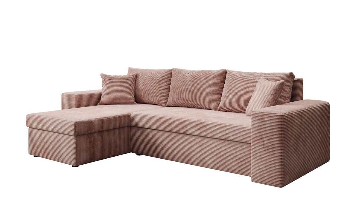 Canapé designer Denver Côtelé avec fonction couchage et rabattable