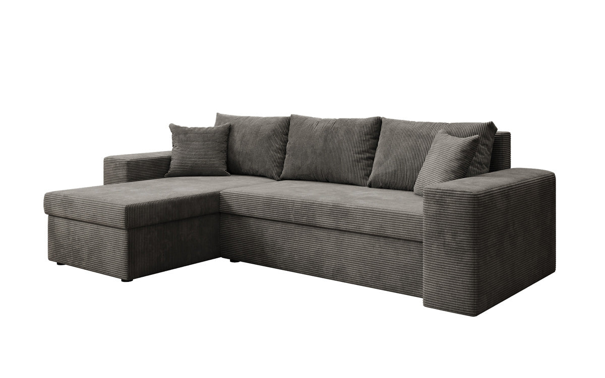 Canapé designer Denver Côtelé avec fonction couchage et rabattable