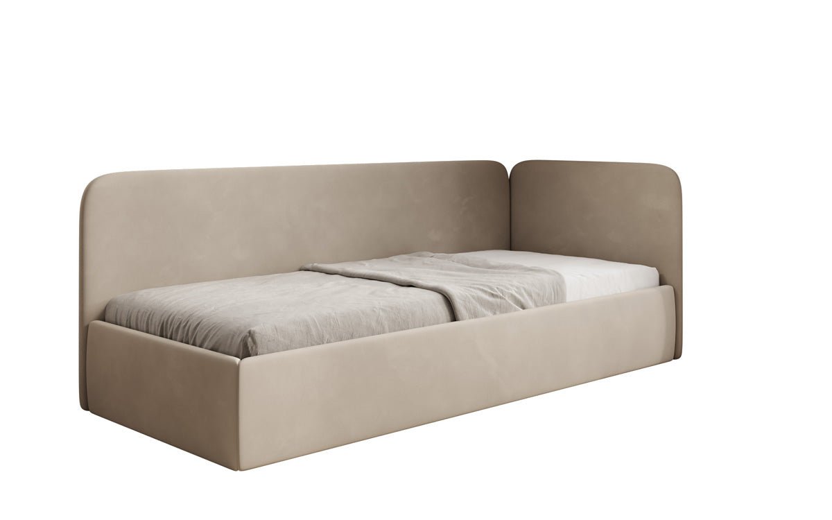 Lit rembourré/lit d'appoint/canapé design Cleo avec rangement