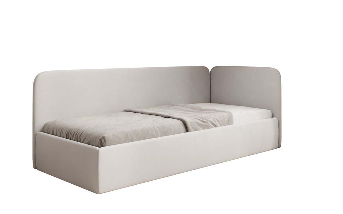 Lit rembourré/lit d'appoint/canapé design Cleo avec rangement