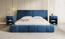 Designer Polsterbett Elise in Samt mit Stauraum