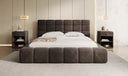 Designer-Polsterbett Marshmallow aus Samett mat Stauraum
